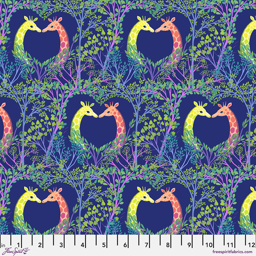 Free Spirit Love in the Wild Love in the Trees Blue quilting fabric