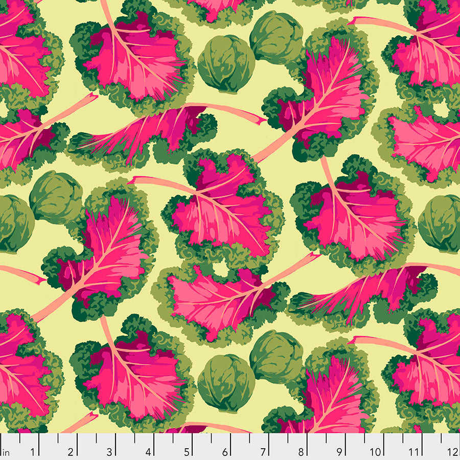 FreeSpirit Veggies kale bright print