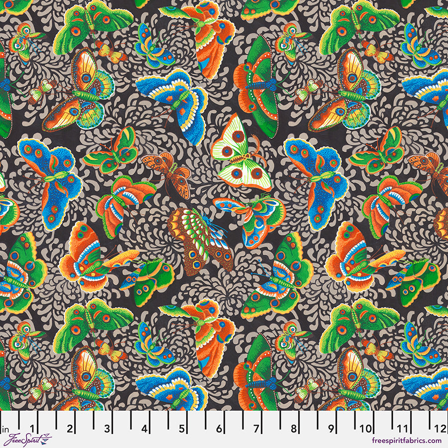 FreeSpirit Utopia Chrysanthemum Butterfly quilting fabric in Multi