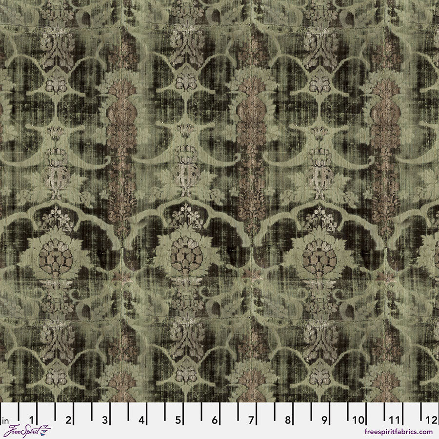 Tim Holtz Tapestry quilting cotton in Green