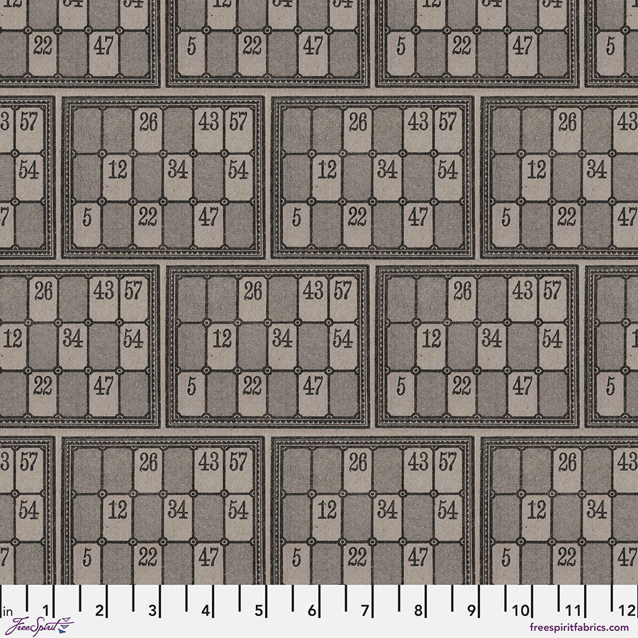 Free Spirit Tim Holtz Palette Charcoal Numbers quilting fabric