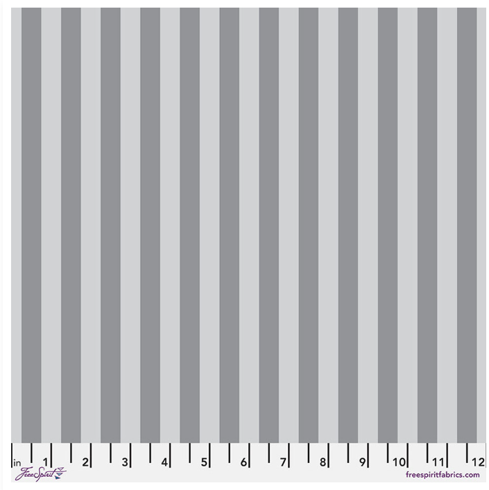 Free Spirit Tula Pink Graywork Tent Stripe Fog quilting fabric