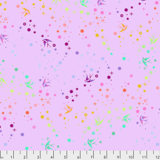 Lavender Fairy Dust Tula's True Colors 44"/45" Cotton Fabric Per Yard