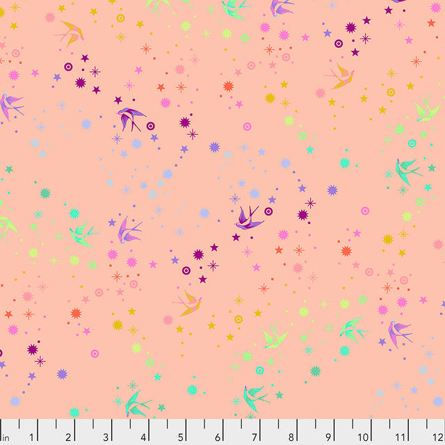 Sherbet Fairy Dust Tula's True Colors 44"/45" Cotton Fabric Per Yard
