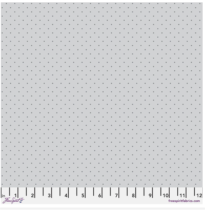 Free Spirit Tula Pink Graywork Tiny Dots Fog quilting fabric