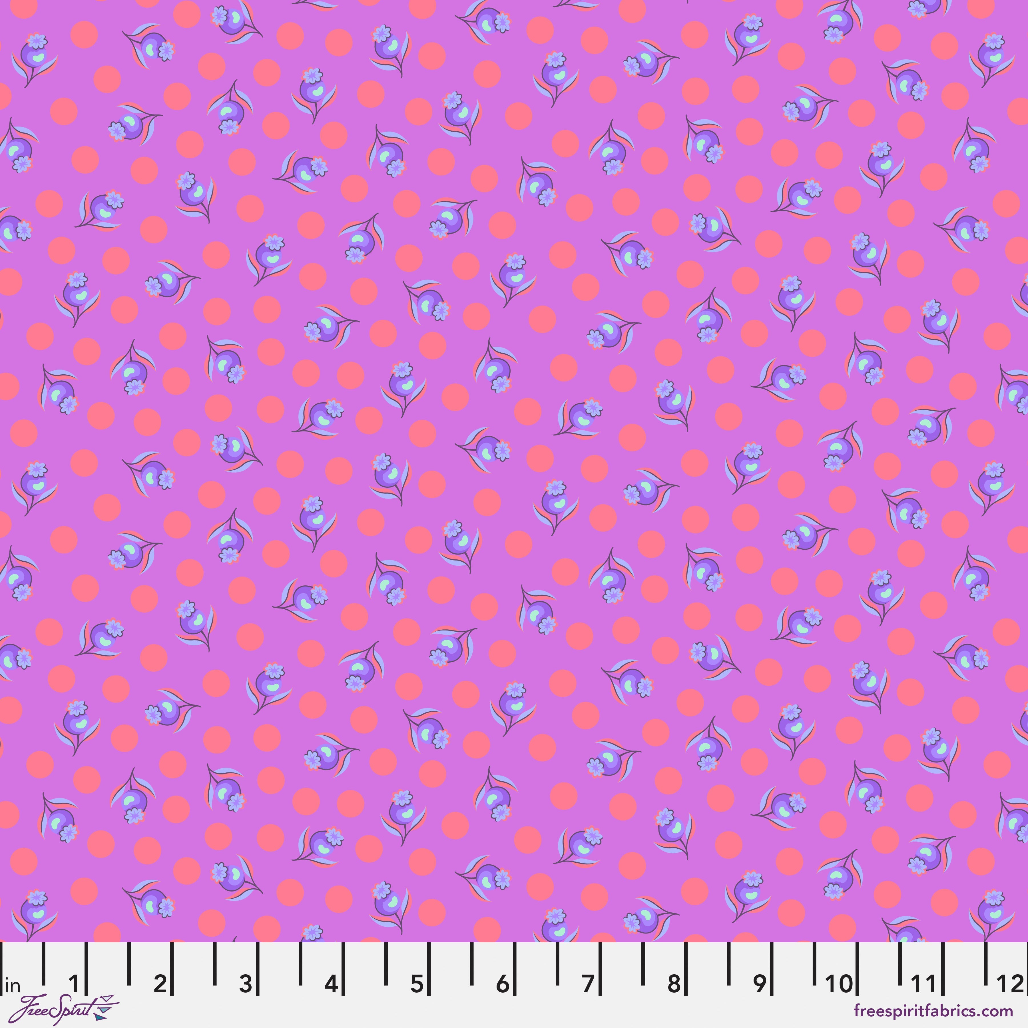 FreeSpirit Tula Pink Untamed impending bloom quilting cotton fabric in Nova