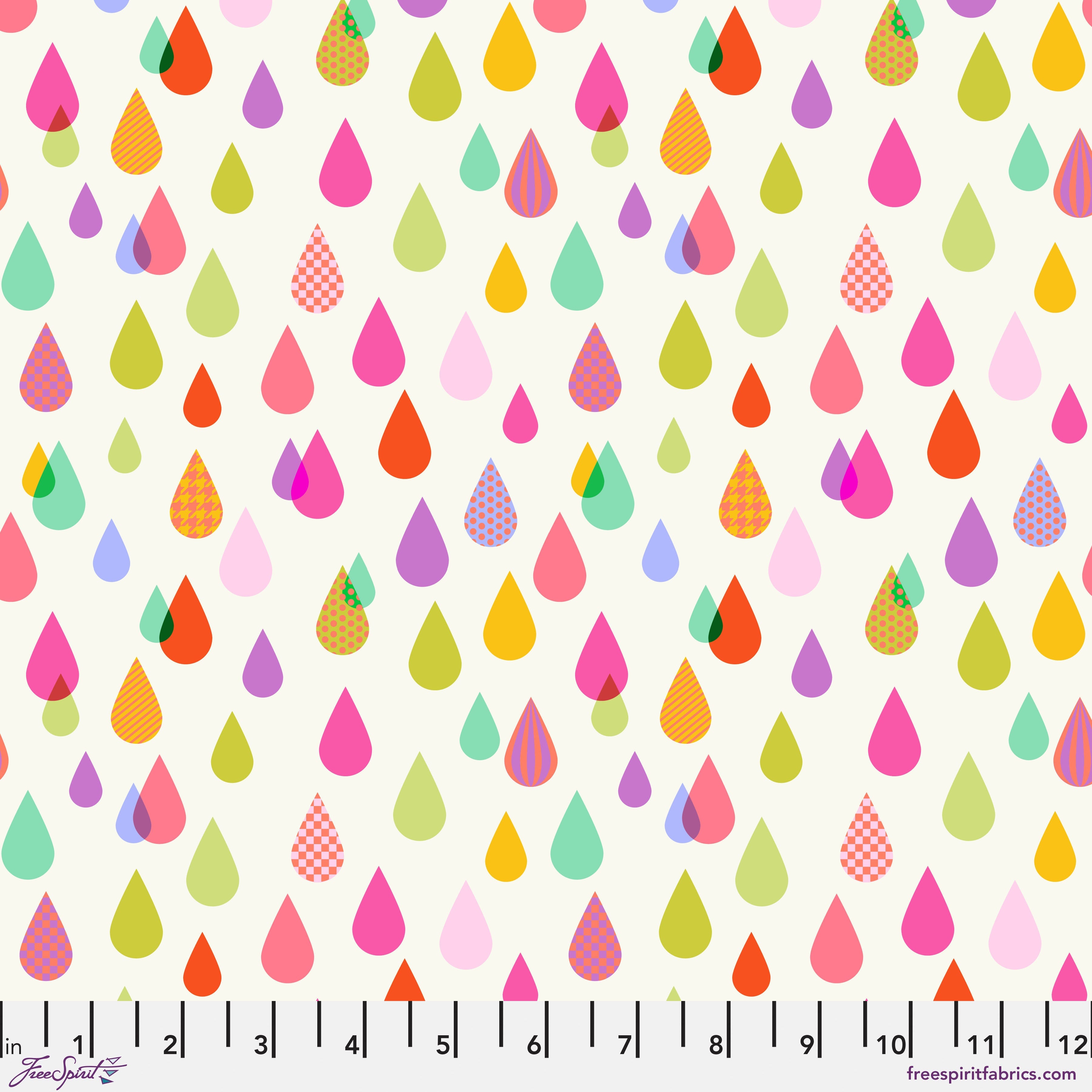 FreeSpirit Tula Pink Untamed rainfall quilting cotton fabric in Lunar
