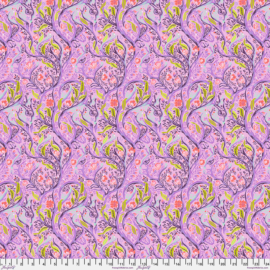 Tula Pink Full Moon Forest Branch Manager quilting fabric in Blossom