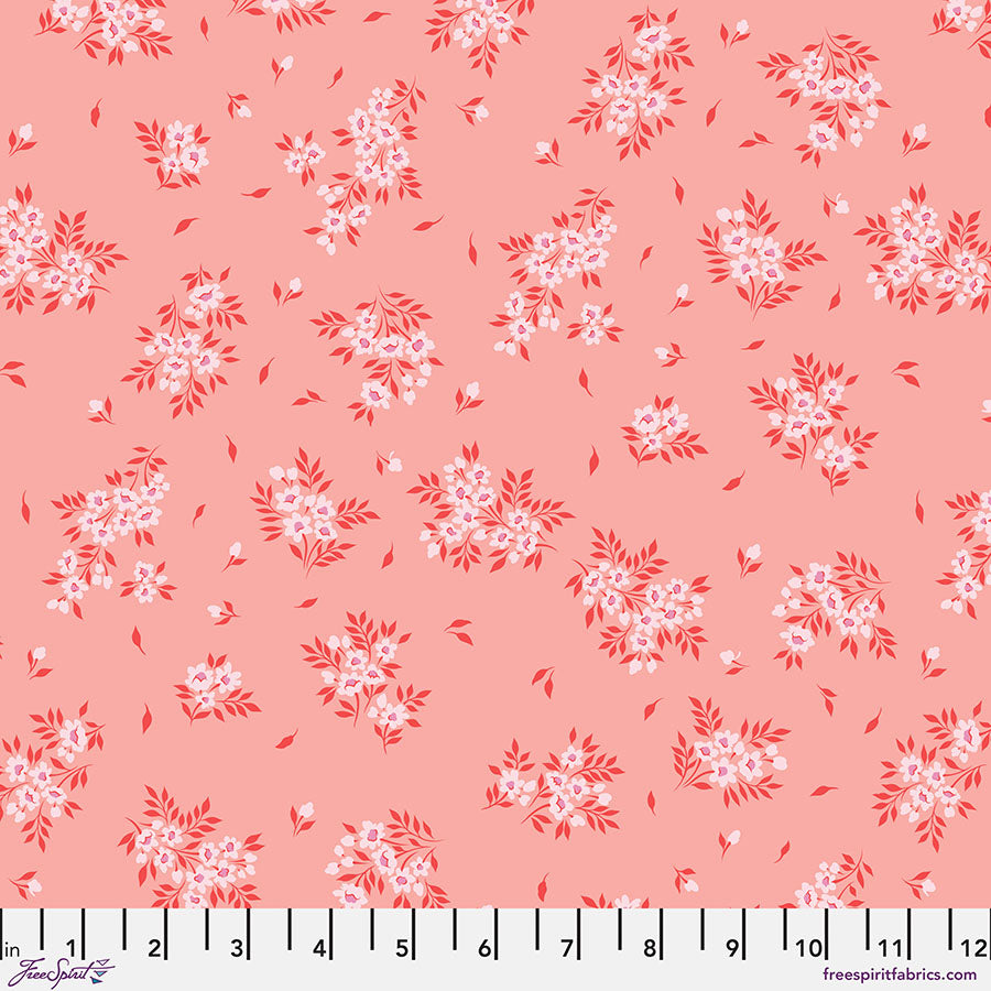 Tula Pink True Colors What a Ditz quilting fabric in Peachykeen