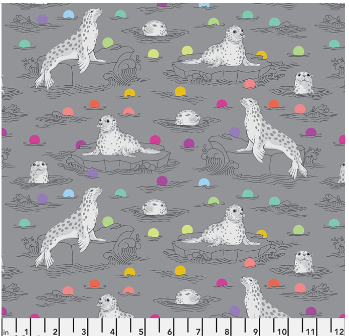 Free Spirit Tula Pink Graywork Seal the Deal Shadow quilting fabric