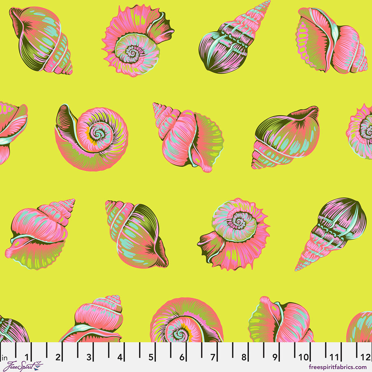 Lil Shelly - Seagrass Floral Reef Tula Pink Fabric Per Yard