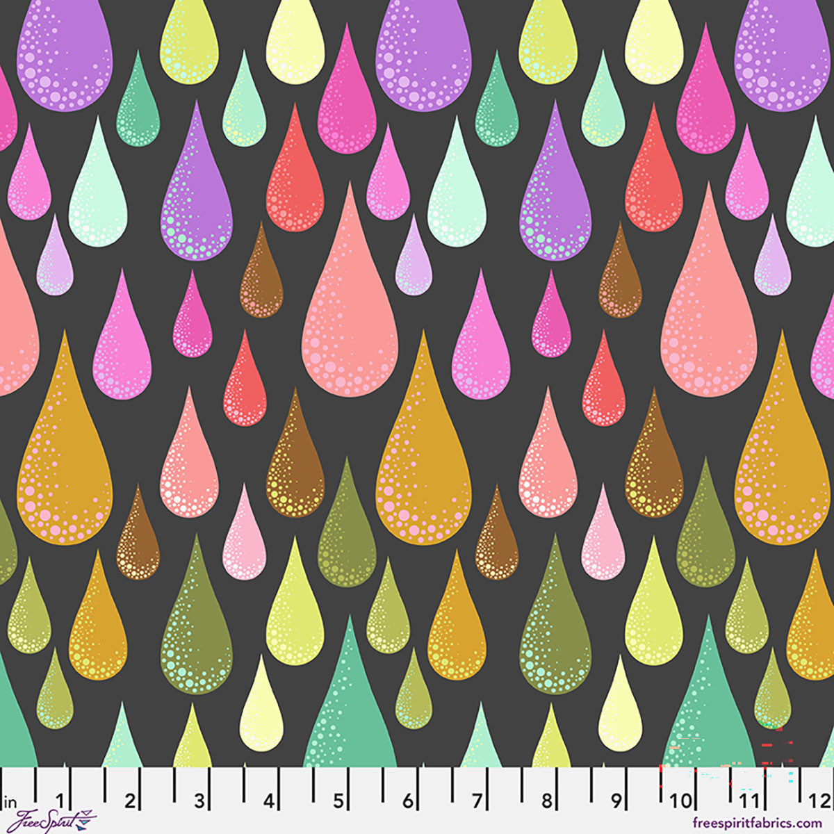 Prince Charming Déjà Vu Dew Drops Licorice 44"/45" Cotton Fabric Per Yard