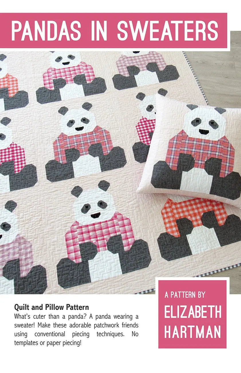 Pandas in Sweaters - Linda's Electric Quilters