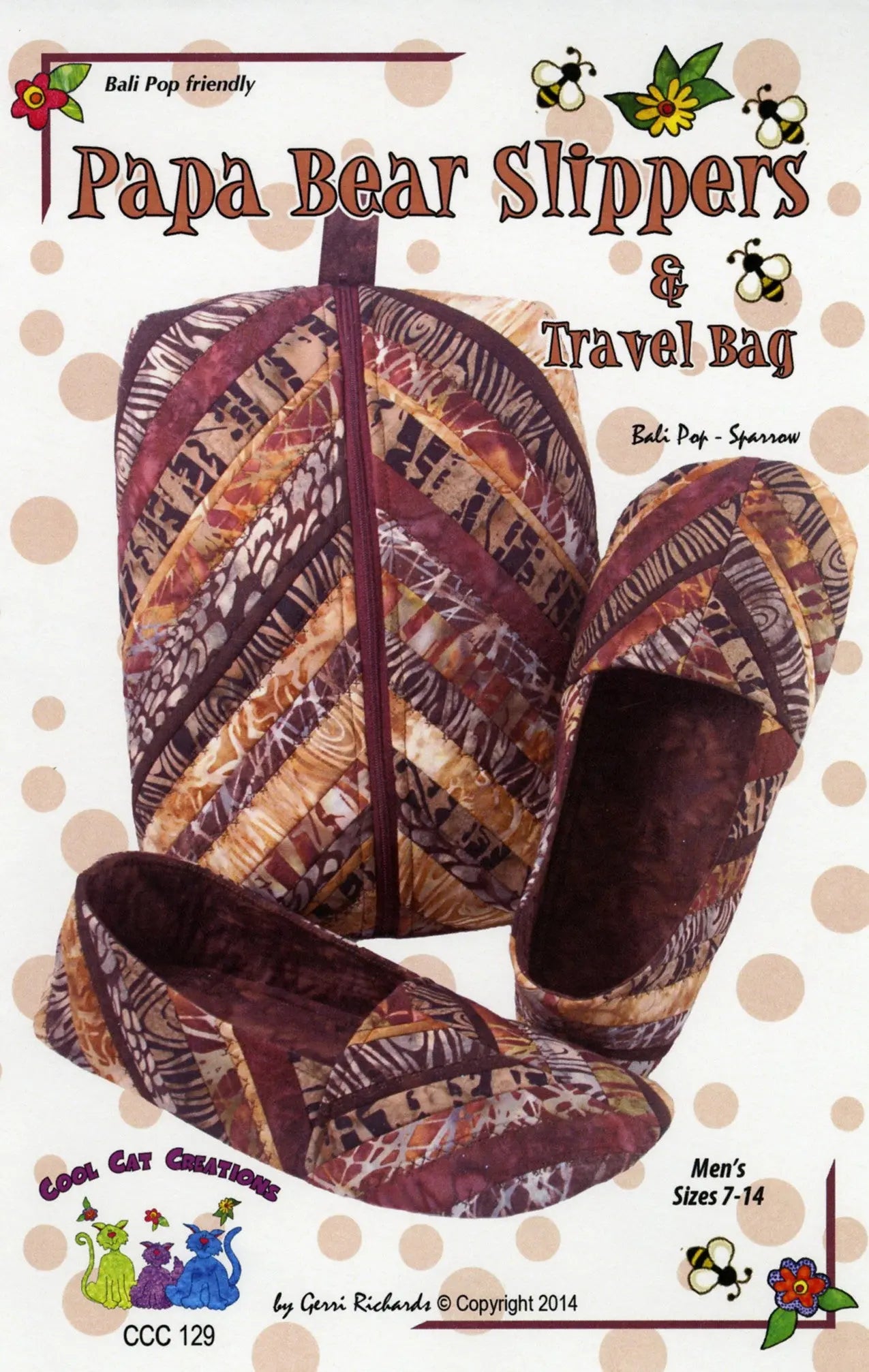 Papa Bear Slippers & Travel Bag Checker Distributor
