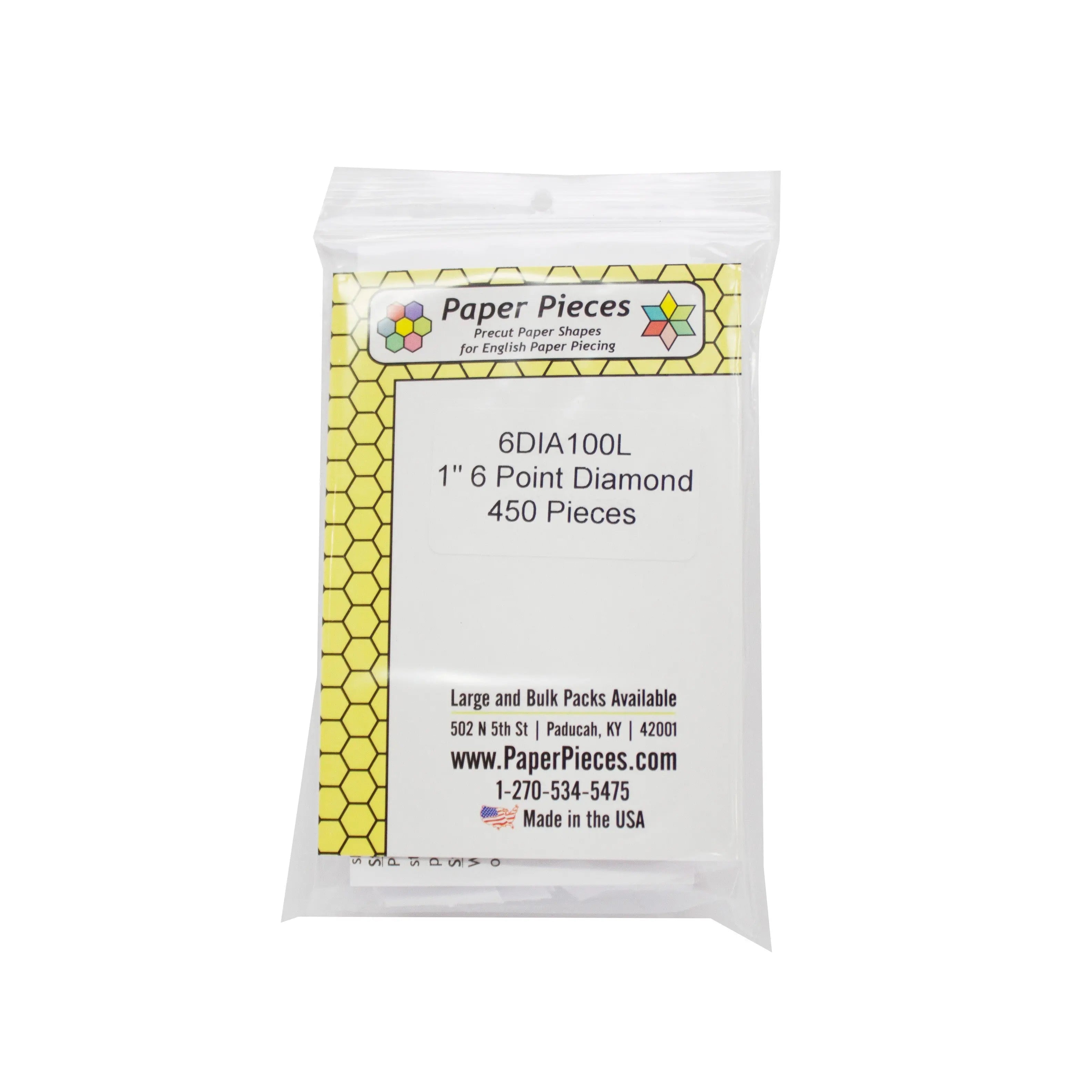 Paper Piece Diamond Pack 1in 450pc - Linda's Electric Quilters