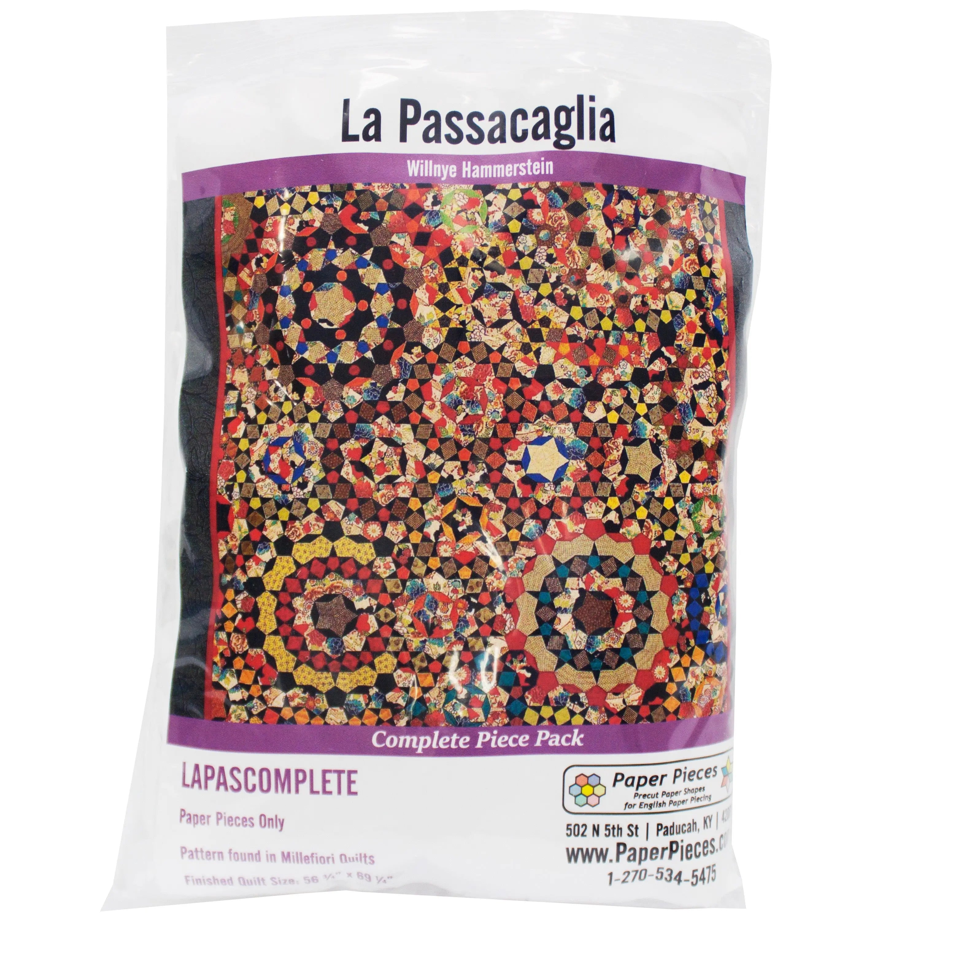 Paper Piece Pack for La Passacaglia Complete Set No Pattern - Linda's Electric Quilters