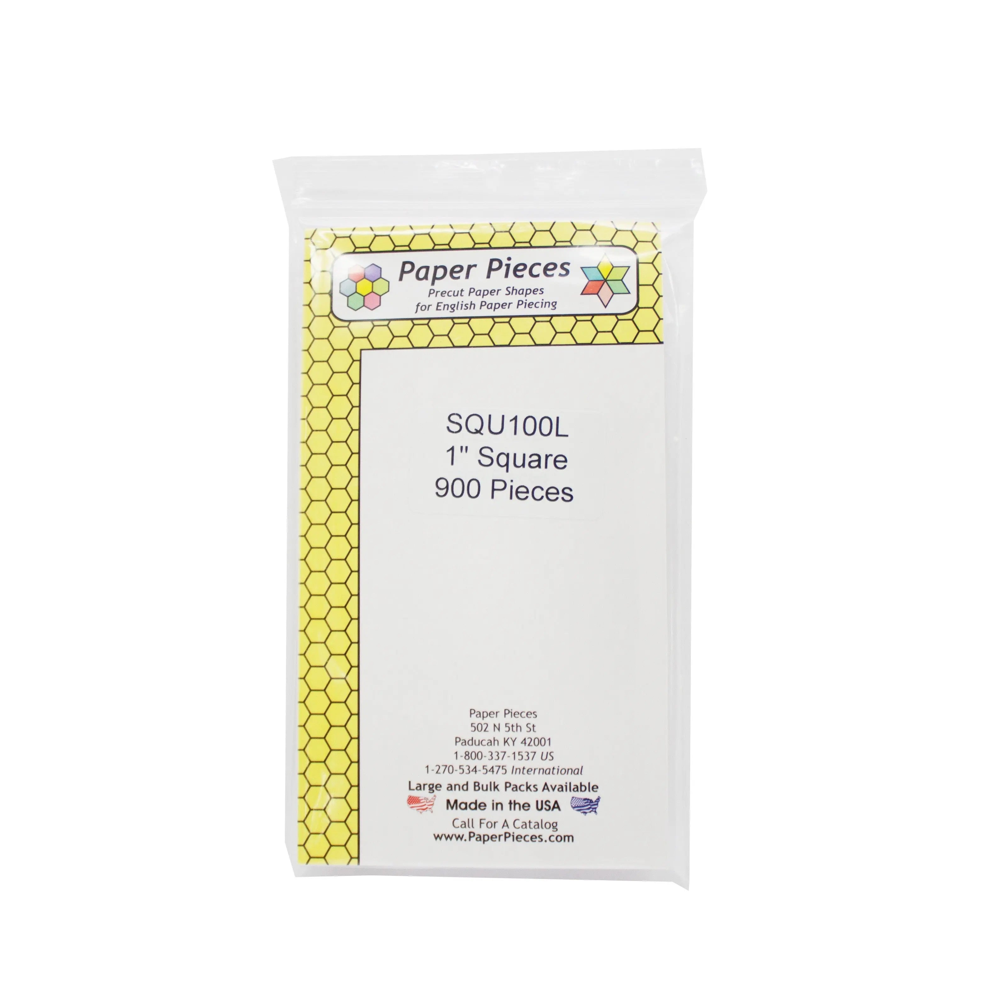 Paper Piece Square Pack 1in 900pc - Linda's Electric Quilters