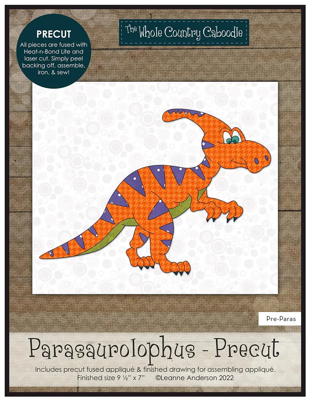 Parasaurolophus Precut Fused Applique Pack Checker Distributor
