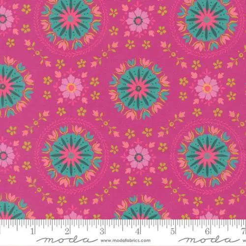 Parlor Mandala Passion Fruit Cotton 44"/45" Fabric Per Yard Moda Fabrics & Supplies
