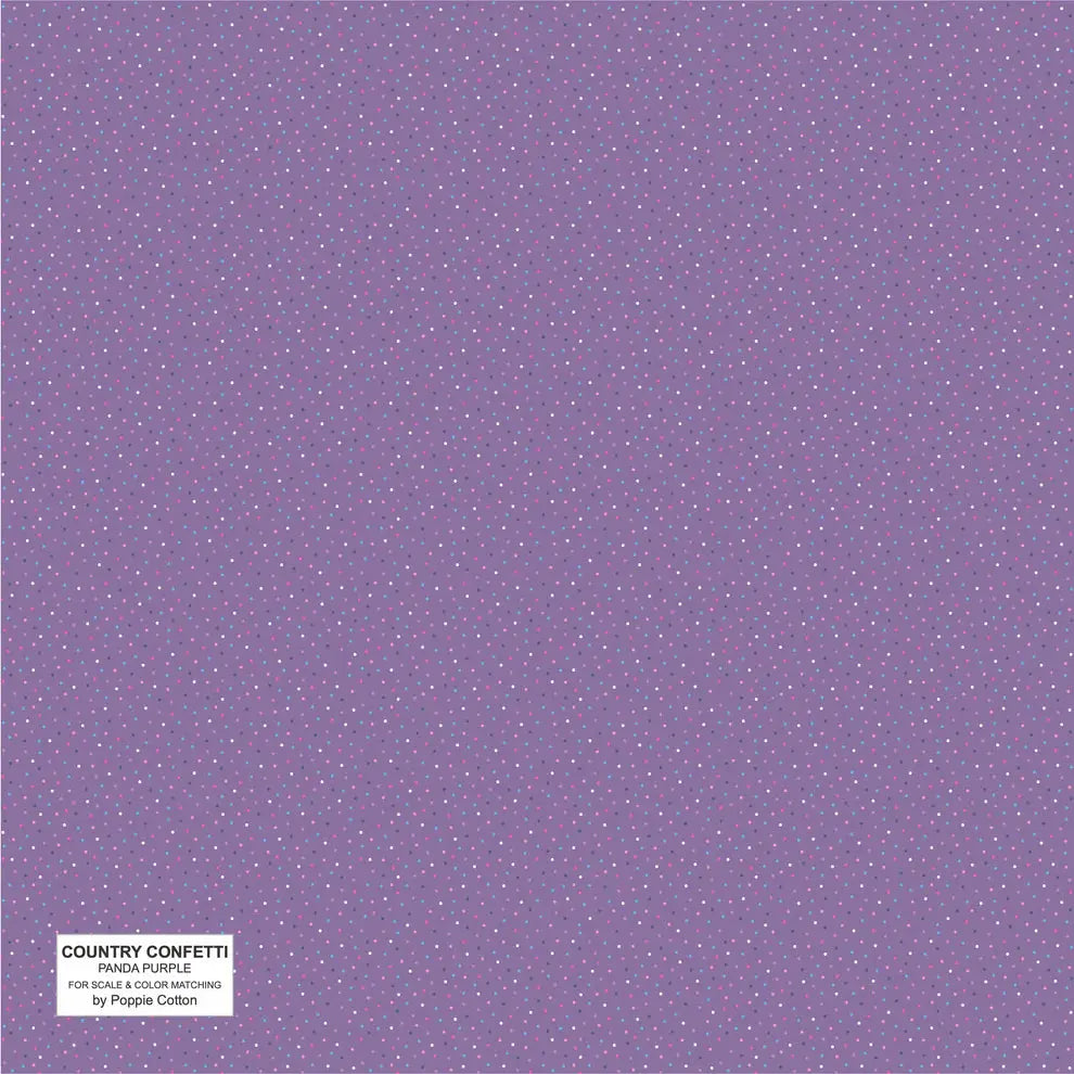 Party Panda Purple Cotton 44"/45" Fabric Per Yard - Linda's Electric Quilters