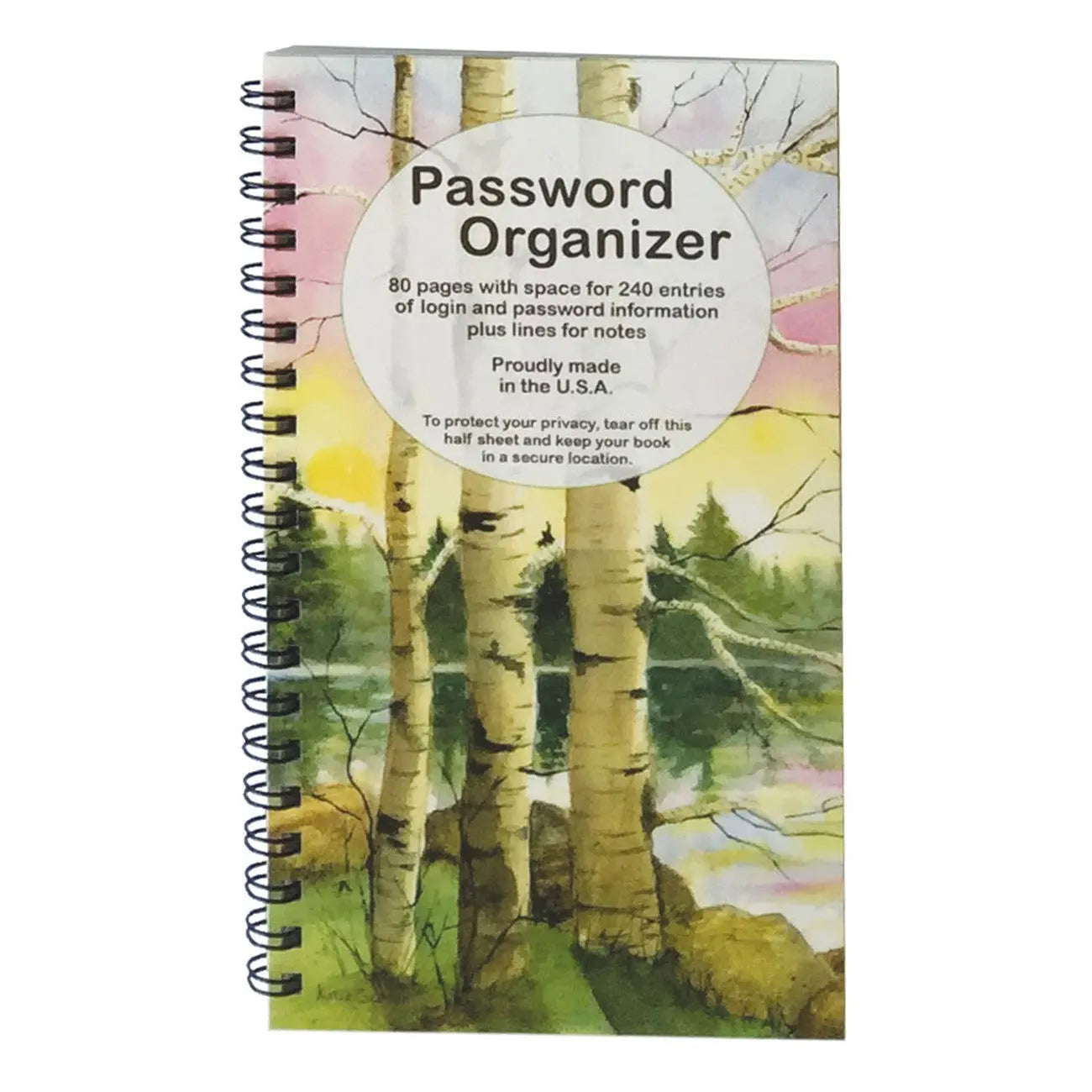 Password Book Birches - Linda's Electric Quilters