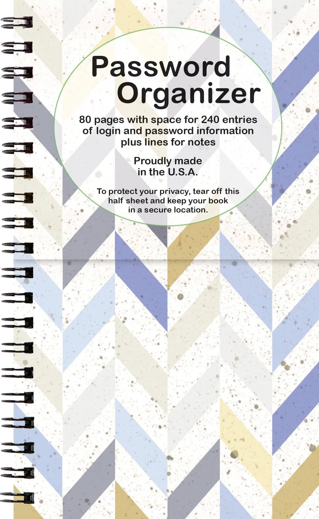 Password Book Chevron - Linda's Electric Quilters