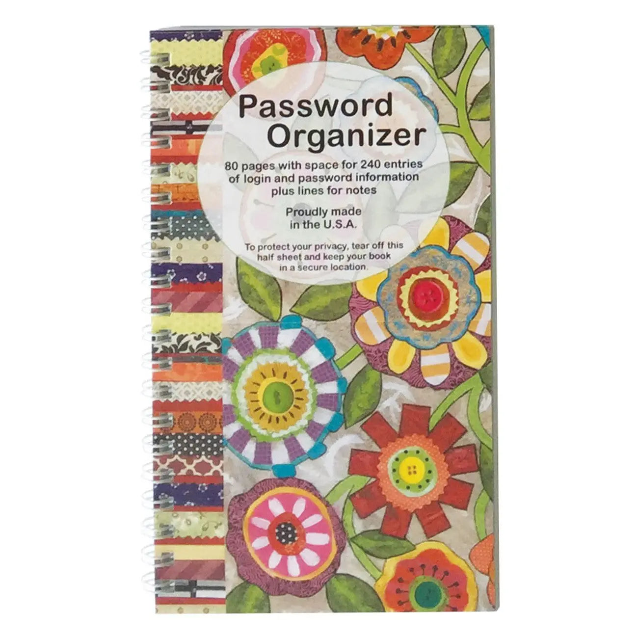Password Book Fun Flowers - Linda's Electric Quilters
