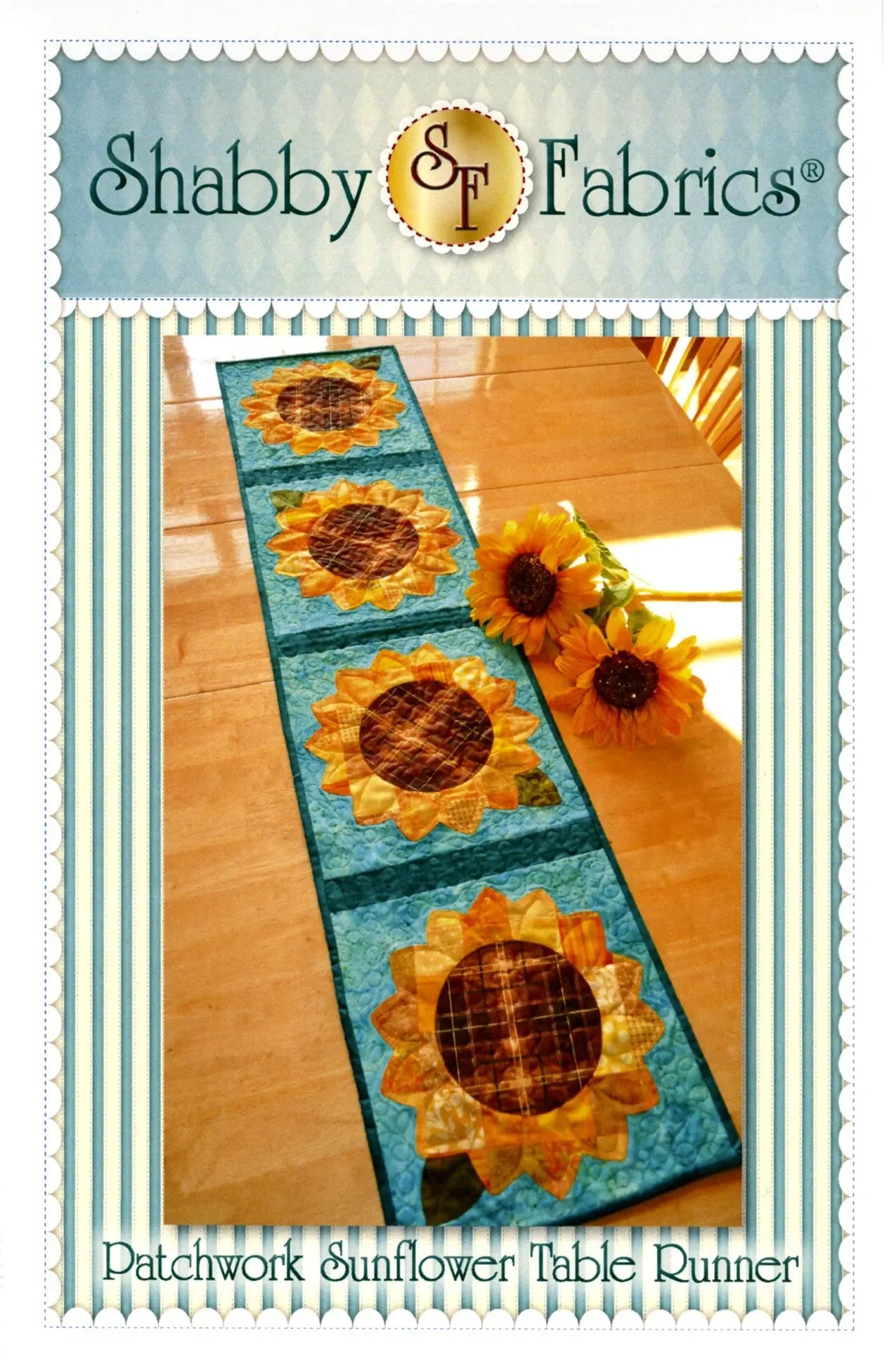 Patchwork Sunflower Table Runner - Linda's Electric Quilters