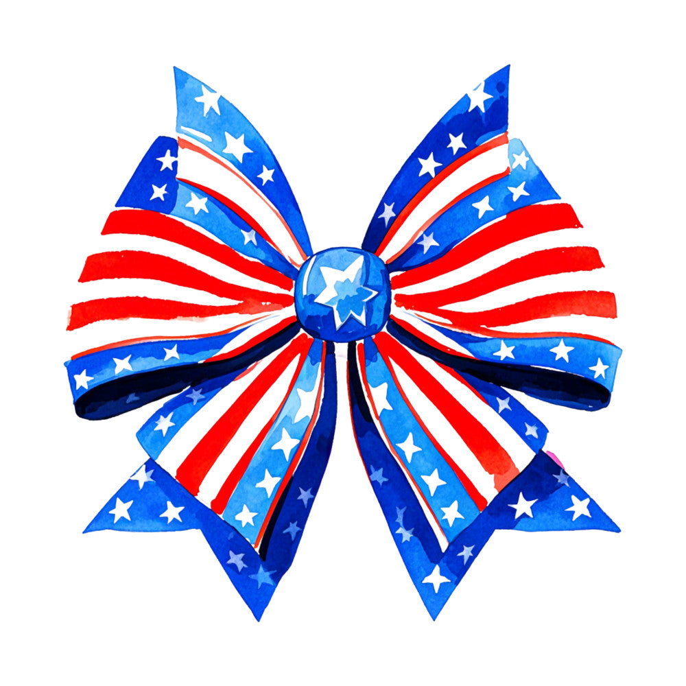 Patriotic Bows Fabric Panel 12 QuiltingFabricPanels