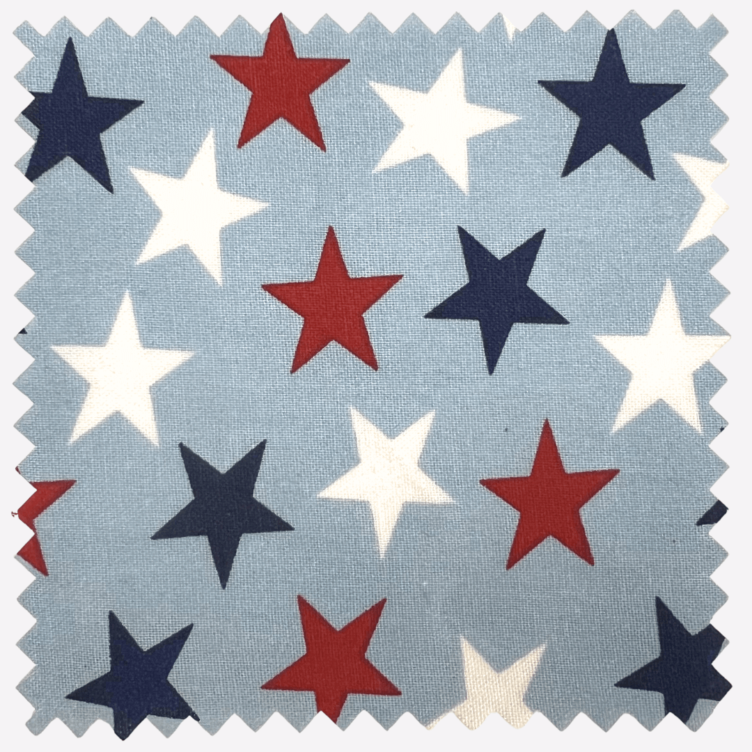 Patriotic Stars 108" Supreme Backings - Large Stars on Light Blue Wideback Fabric Per Yard