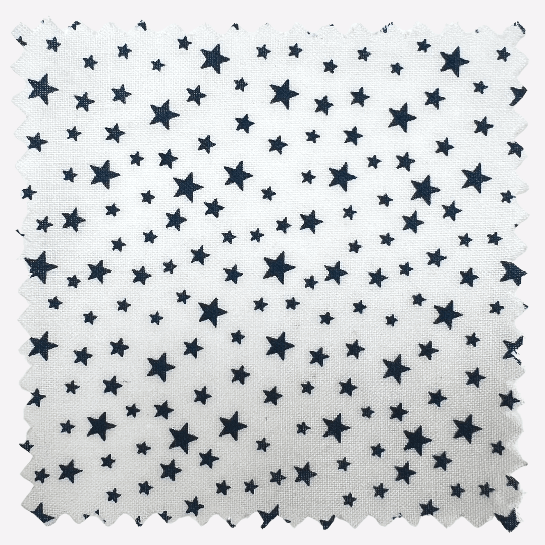 Patriotic Stars 108" Supreme Backings - Navy Stars on White Wideback Fabric Per Yard