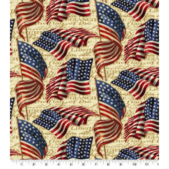 We Pledge Allegiance Cotton 43"/44" Fabric Per Yard