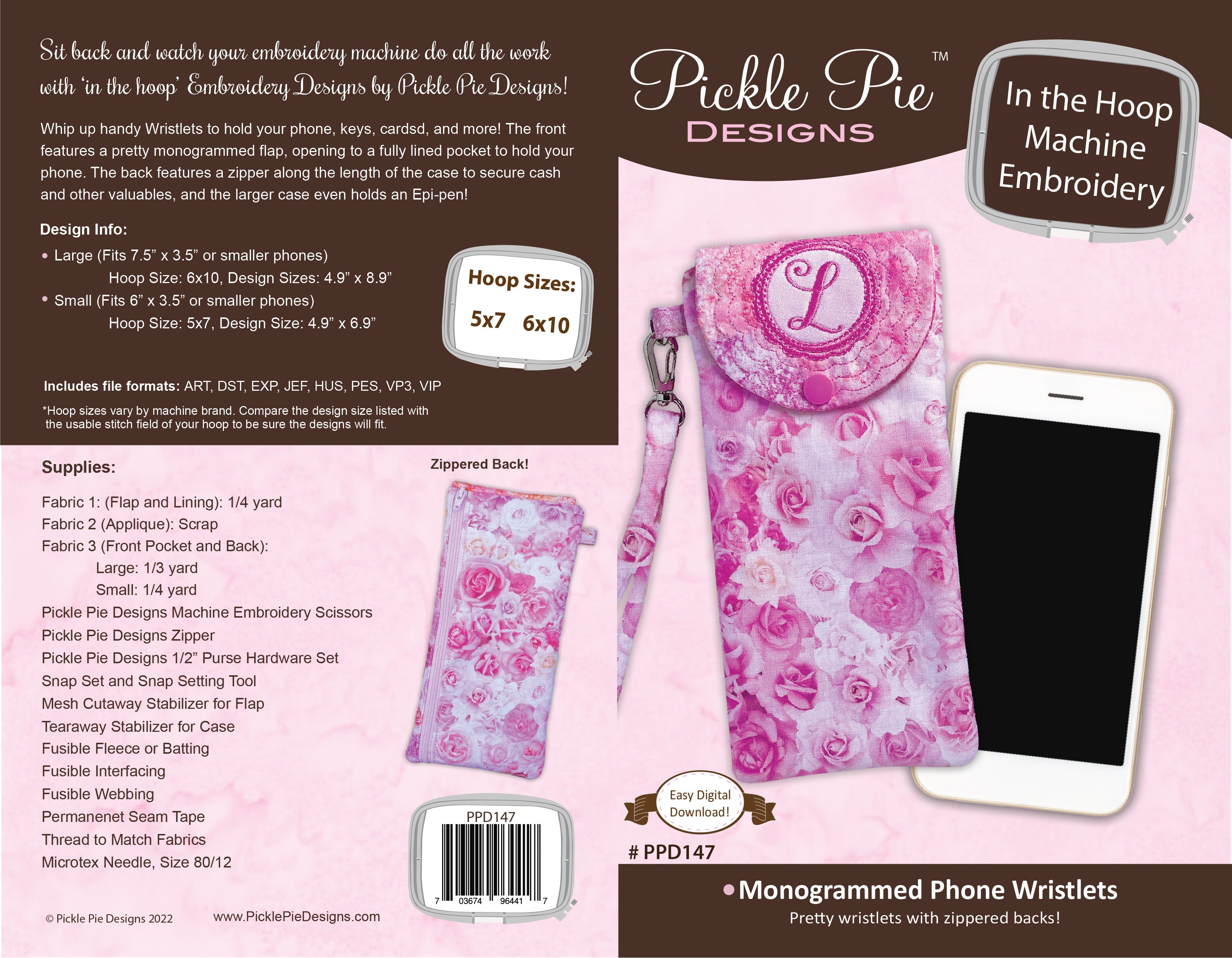 Monogrammed Wristlets Cases Design