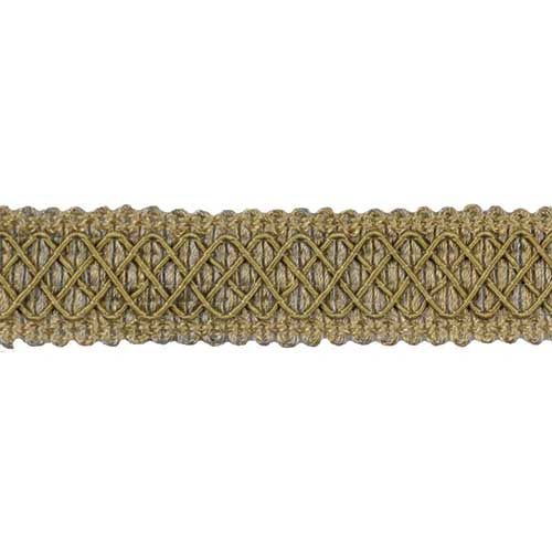 Paulette Collection - 1" width BRAID (25 Yard Roll) - BR-7006-36/81 Olive Green and Copper