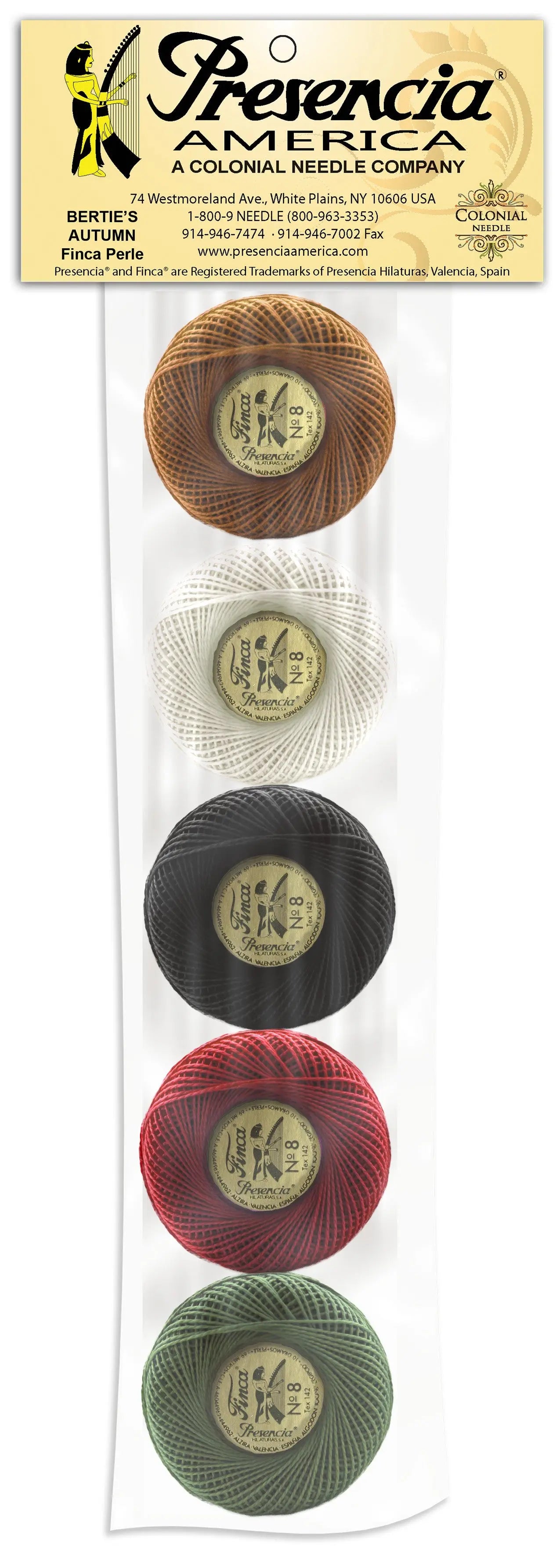 Pearl Cotton Size 8 Thread Sampler Pack Bertie's Autumn