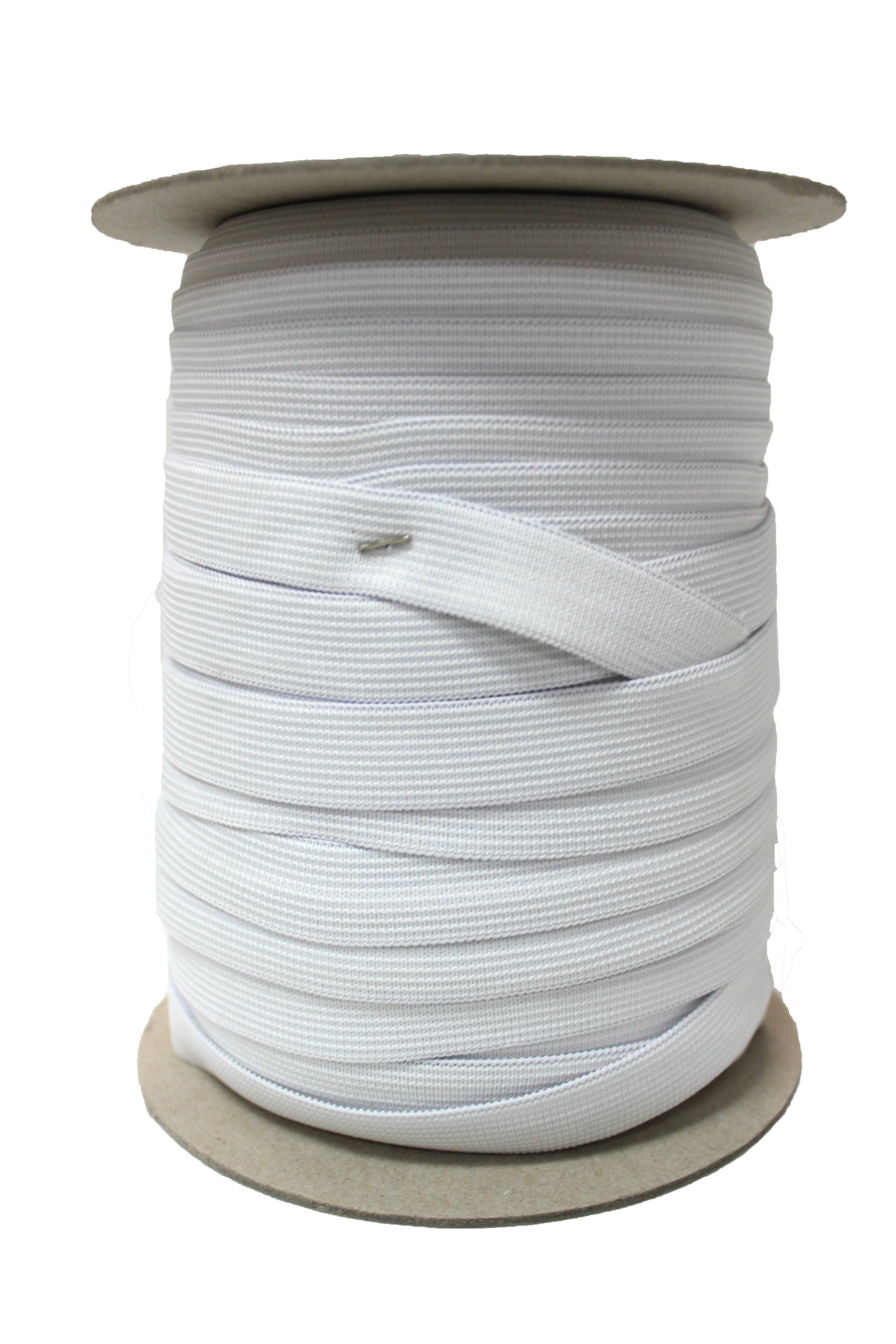 Pellon® 3/8" x 144 Yards Knit Elastic Spool. Color: White.