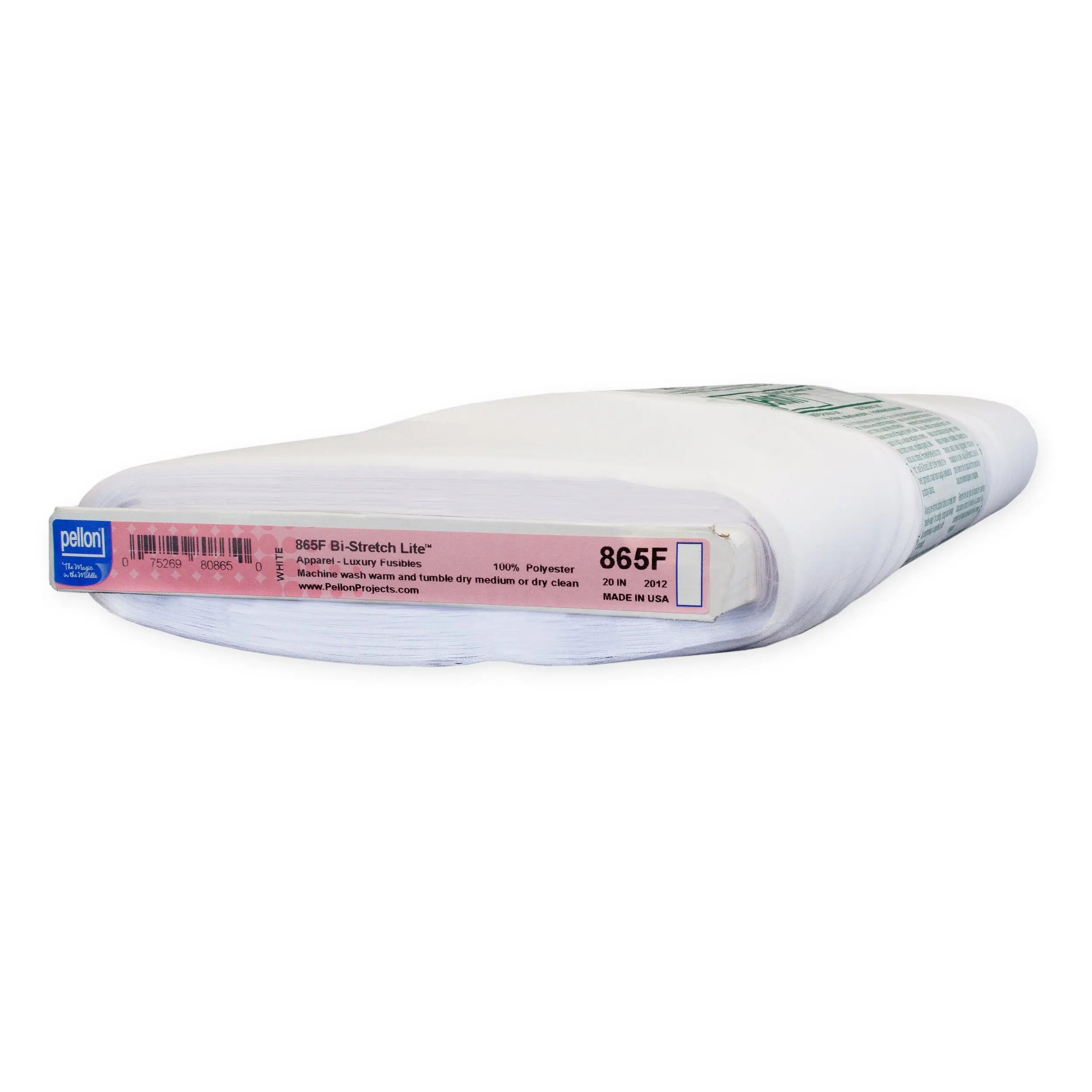 Pellon® 865F Bi-Stretch Lite™ Interfacing 20" x 10 yards Bolt. Color: White. Pellon