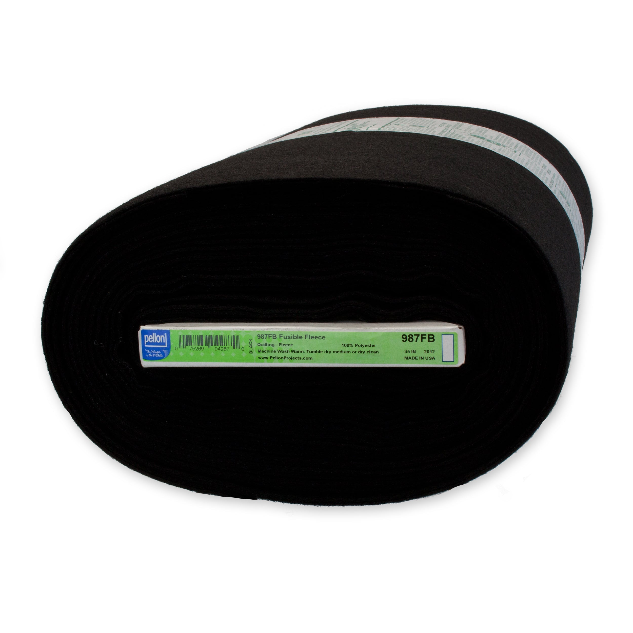 Pellon® 987F Fusible Fleece 45" x 10 yards Bolt. Color: Black.
