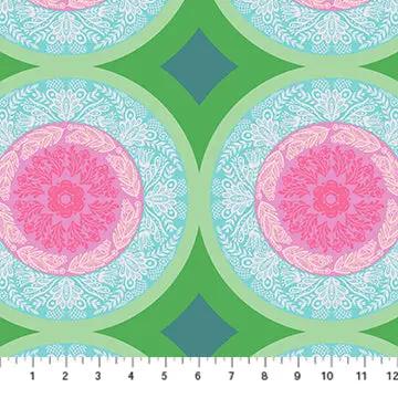 Perennial Borders Doily in Powder AMT138-78V Cotton 44"/45" Fabric Per Yard Northcott