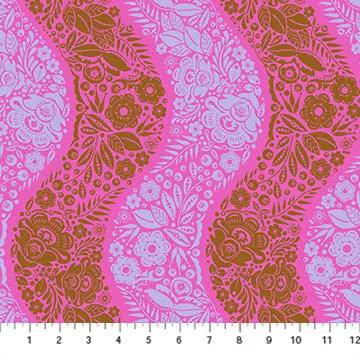 Perennial Borders Village Path in Raspberry AMT139-84V Cotton 44"/45" Fabric Per Yard Northcott