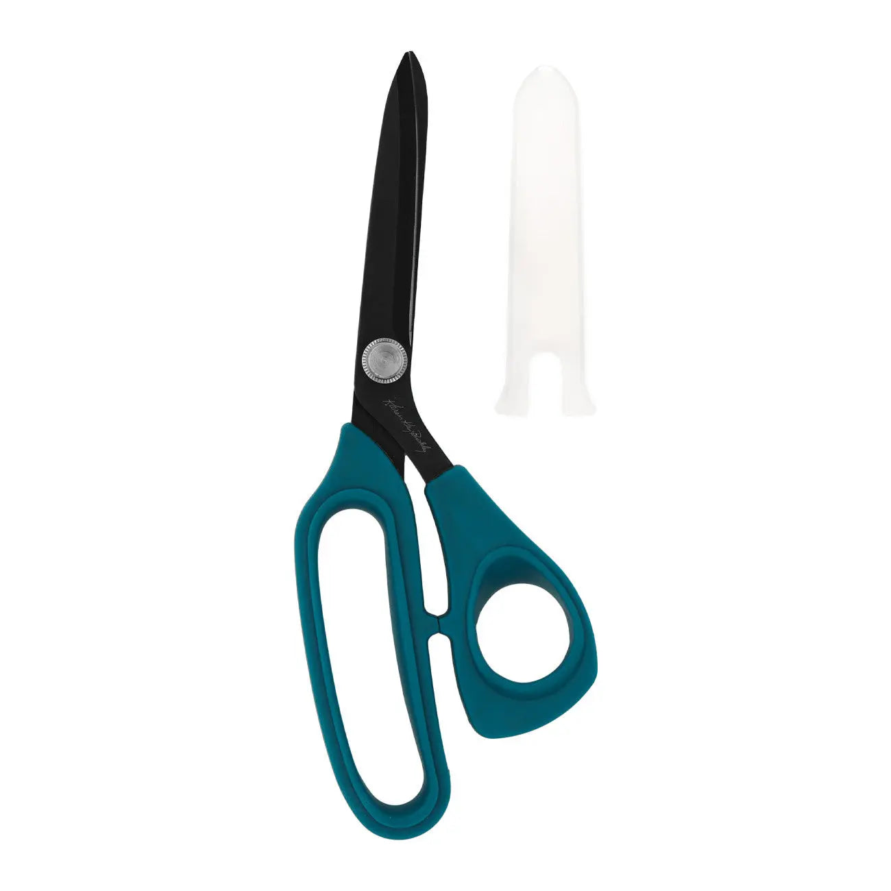 Perfect Scissors Dark Teal 8-1/2in Bent Handle Micro-Serrated Non-Slip Blade - Linda's Electric Quilters