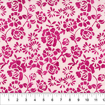 Petals Midnight Pink 44 45 inch Cotton Fabric Northcott