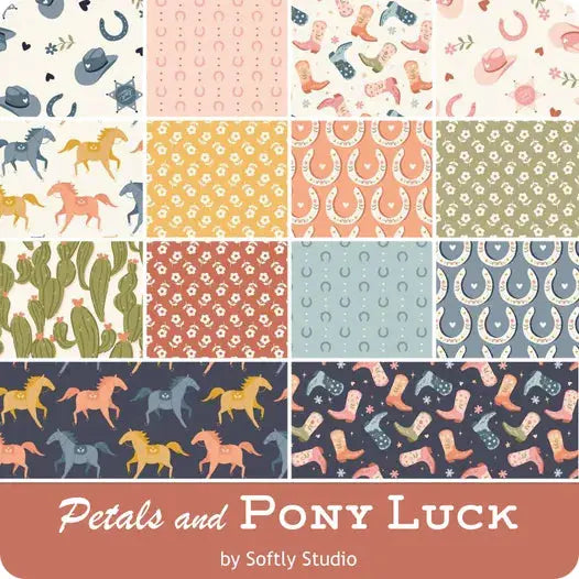 Petals & Pony Luck Peewees - 42pc 5" x 5" charms Cloud9 Fabrics