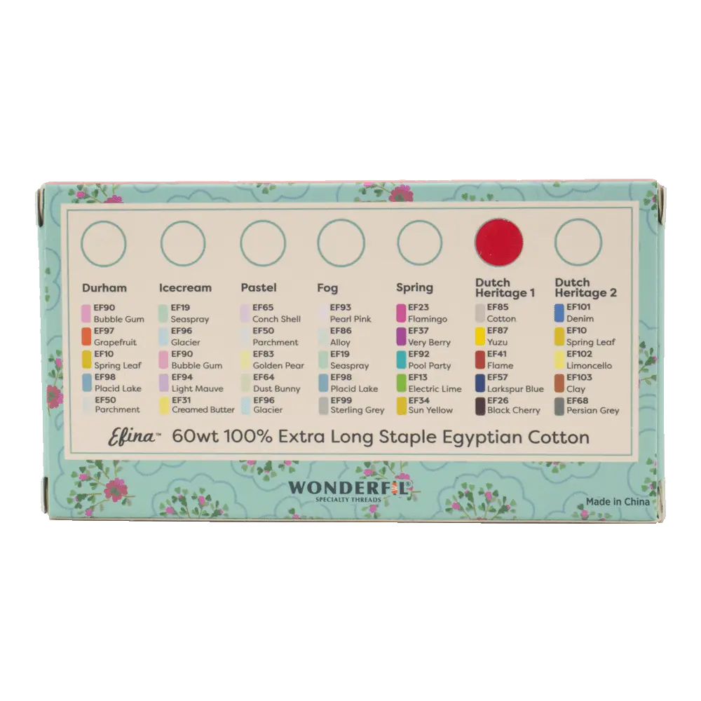 Petra Prins Efina Packs - Egyptian Cotton Threads WonderFil USA