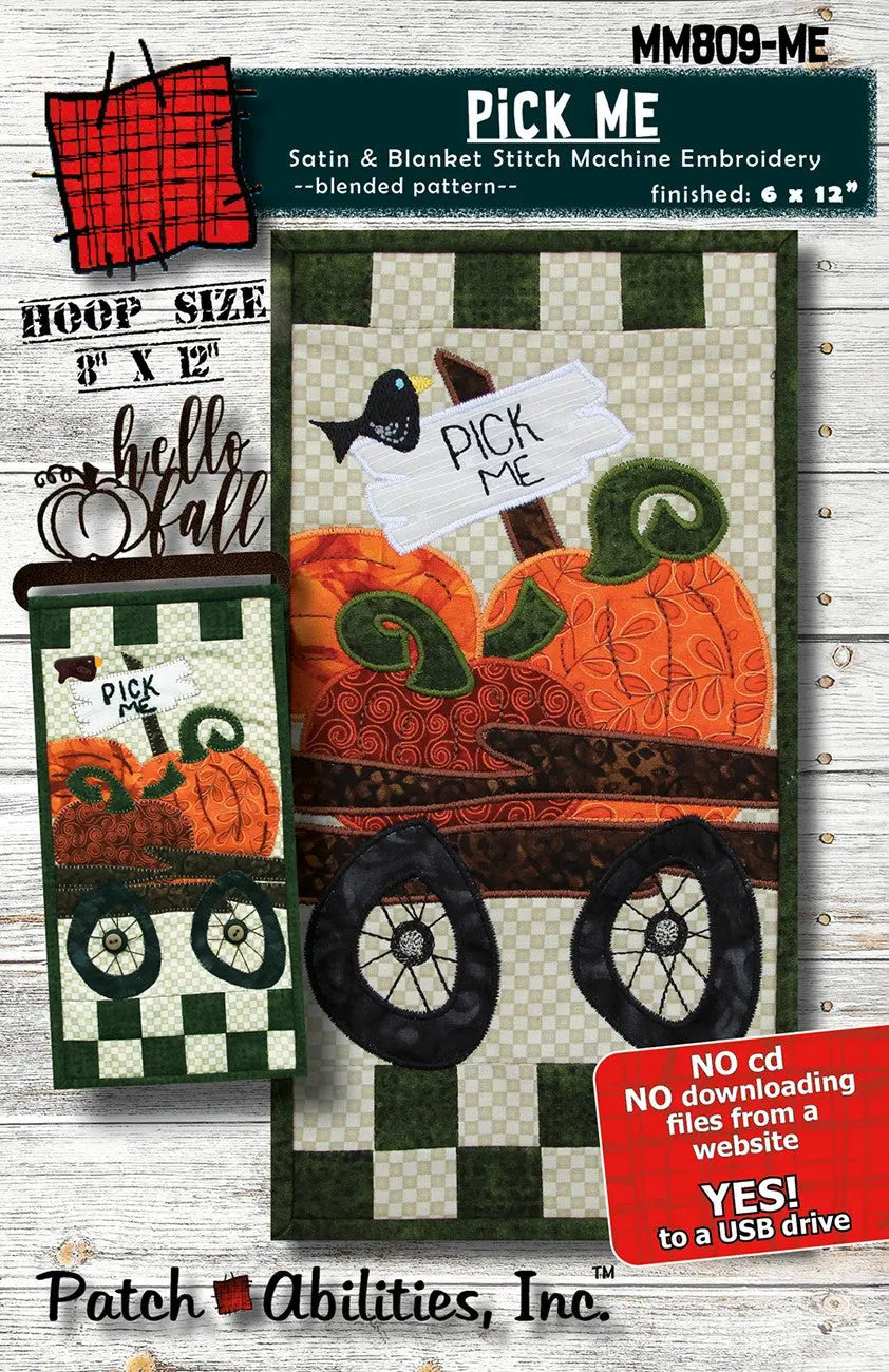 Pick Me Machine Embroidery Version - Linda's Electric Quilters