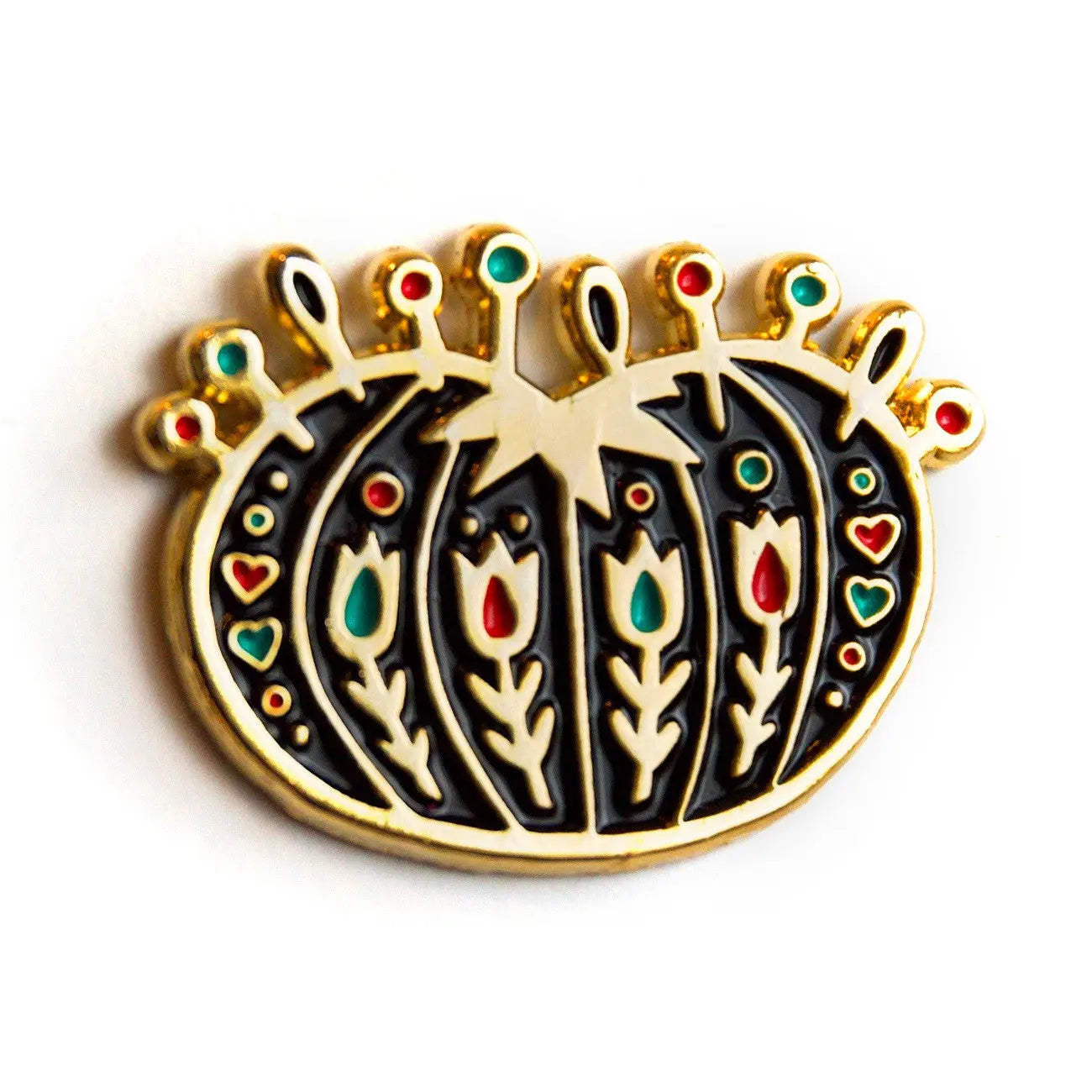 Pin Cushion Enamel Pin - Linda's Electric Quilters