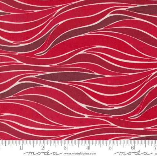 Pine Valley Berry Sleigh Ride Stripes Red 44"/45" Fabric Per Yard Moda Fabrics & Supplies
