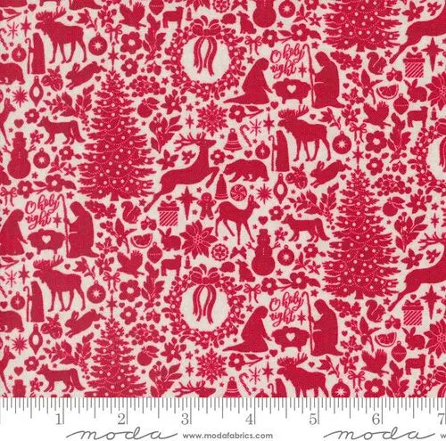 Pine Valley O Holy Night Red 44"/45" Fabric Per Yard Moda Fabrics & Supplies