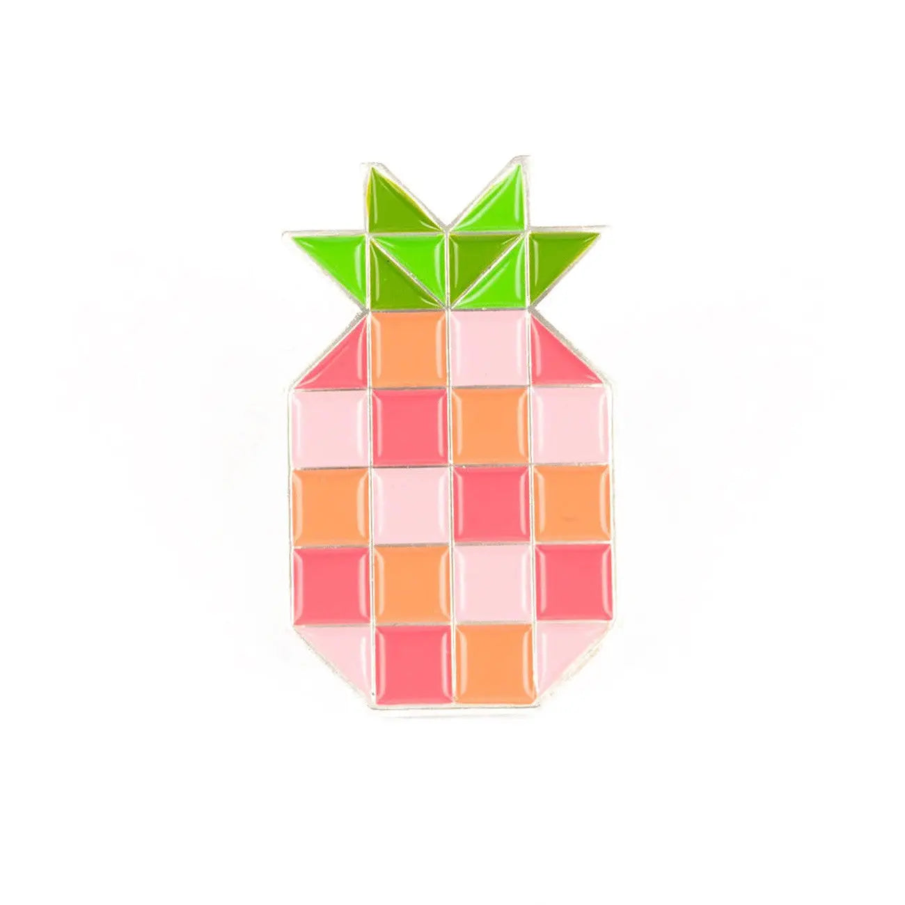 Pineapple Block Enamel Pin - Linda's Electric Quilters