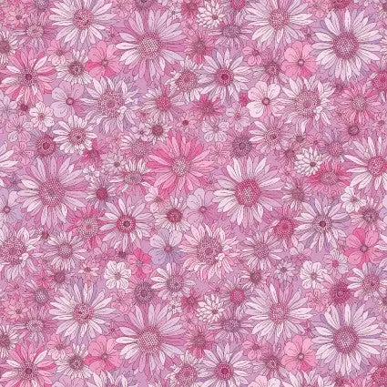 Pink Best Friends Sleepovers Cotton Wideback Fabric per yard - Linda's Electric Quilters